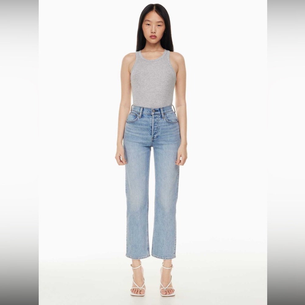 Aritzia Denim Forum Jeans The Arlo High Rise Straight 28L